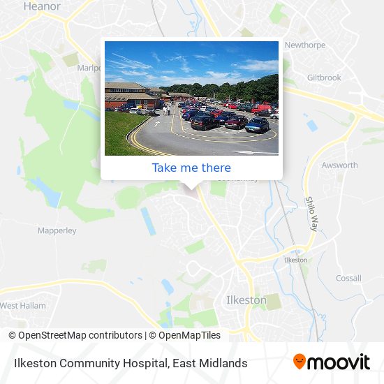 Ilkeston Community Hospital map