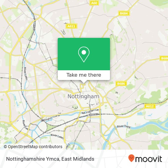 Nottinghamshire Ymca map