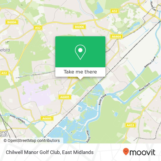 Chilwell Manor Golf Club map