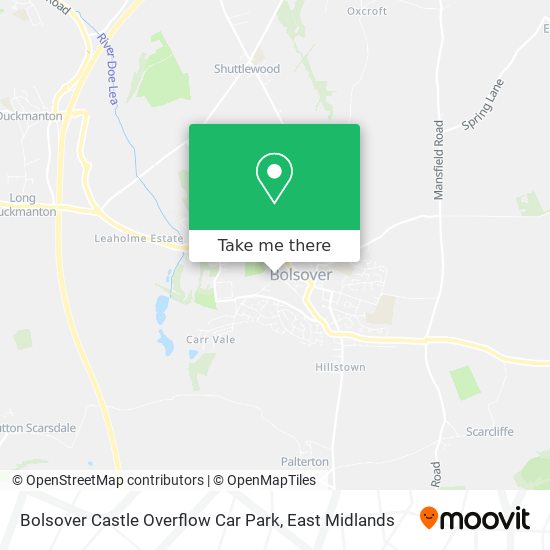Bolsover Castle Overflow Car Park map