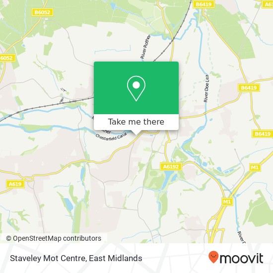 Staveley Mot Centre map