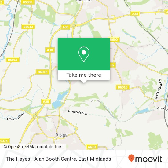The Hayes - Alan Booth Centre map