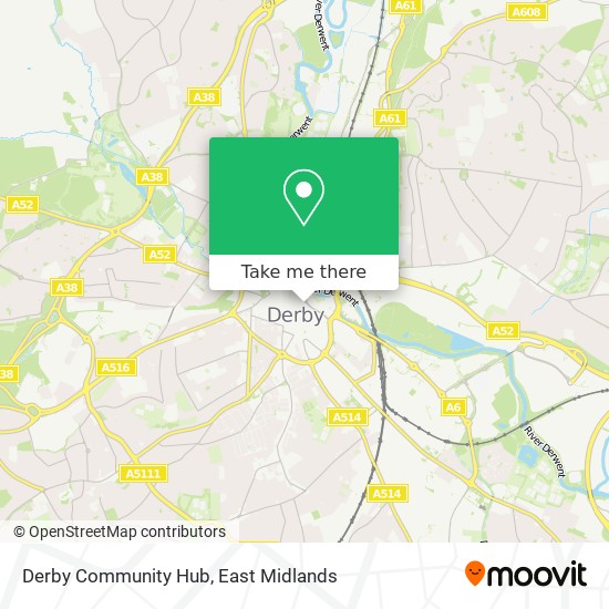 Derby Community Hub map