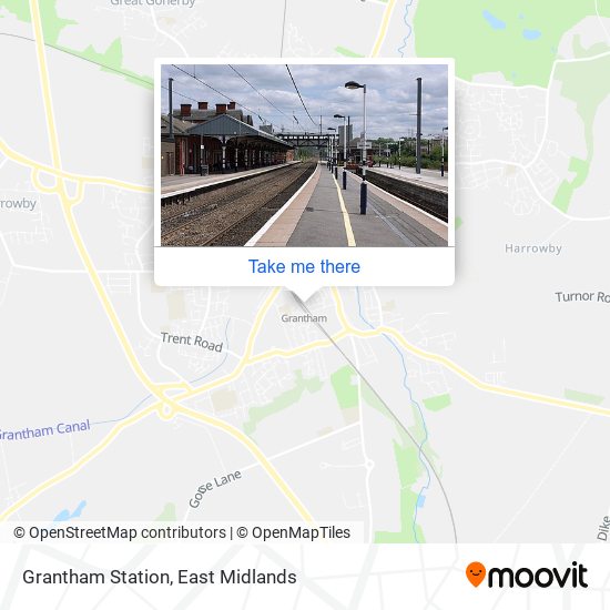 Grantham Station map