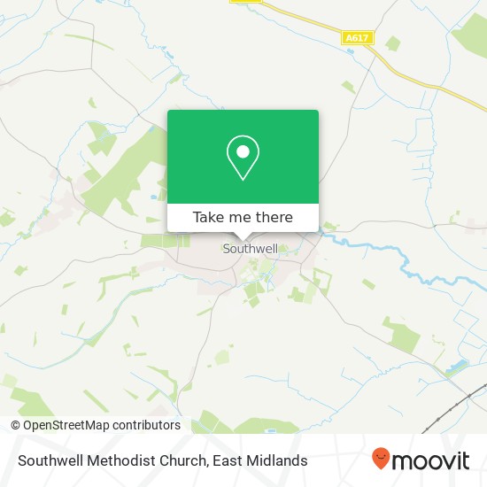 Southwell Methodist Church map