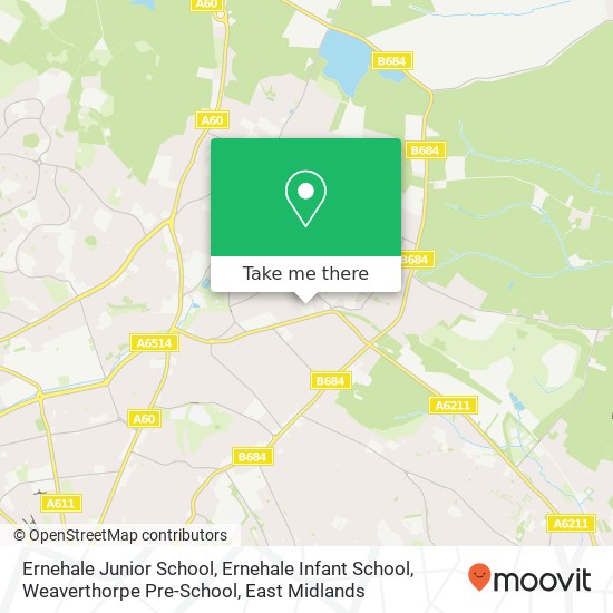 Ernehale Junior School, Ernehale Infant School, Weaverthorpe Pre-School map