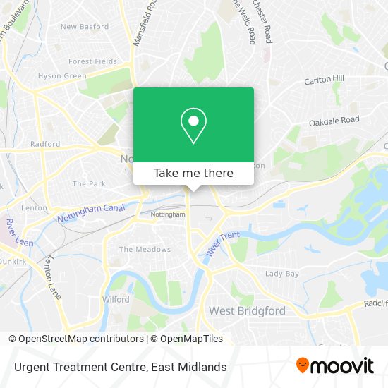 Urgent Treatment Centre map