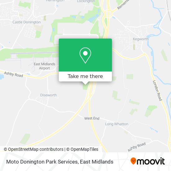 Moto Donington Park Services map