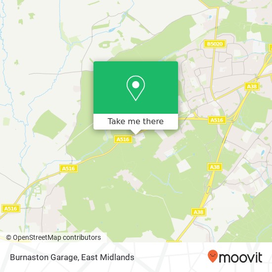 Burnaston Garage map