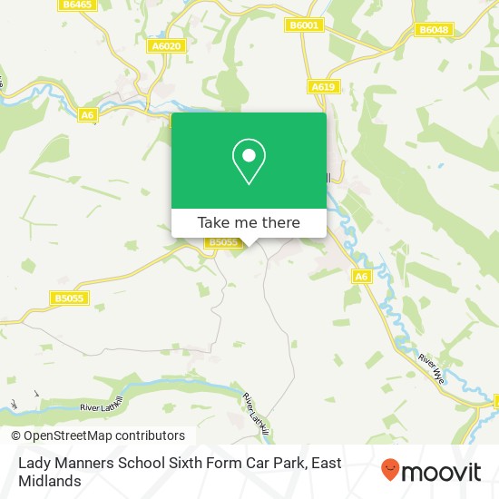 Lady Manners School Sixth Form Car Park map