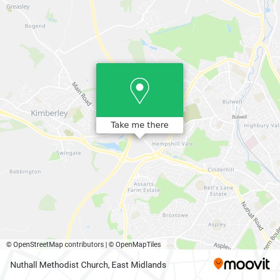 Nuthall Methodist Church map