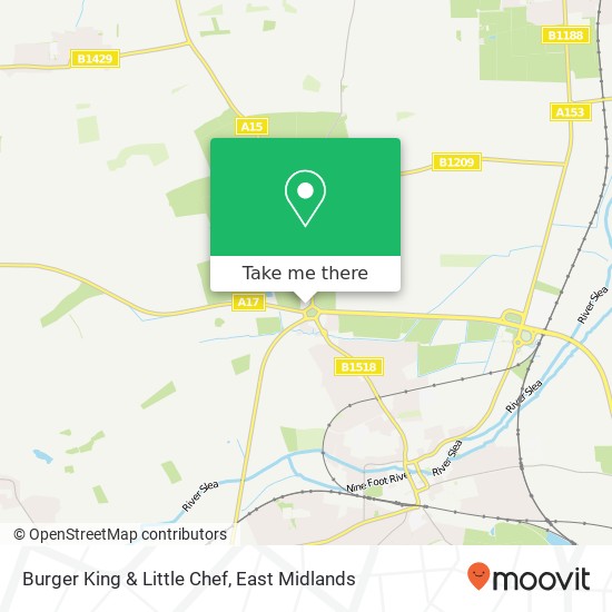 Burger King & Little Chef map