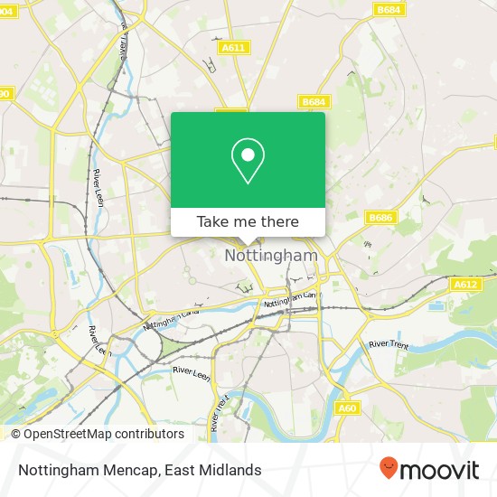 Nottingham Mencap map