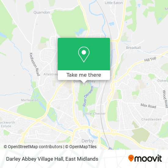 Darley Abbey Village Hall map
