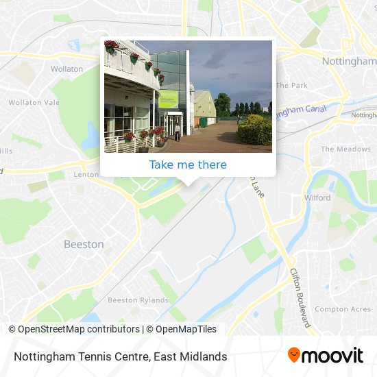 Nottingham Tennis Centre map