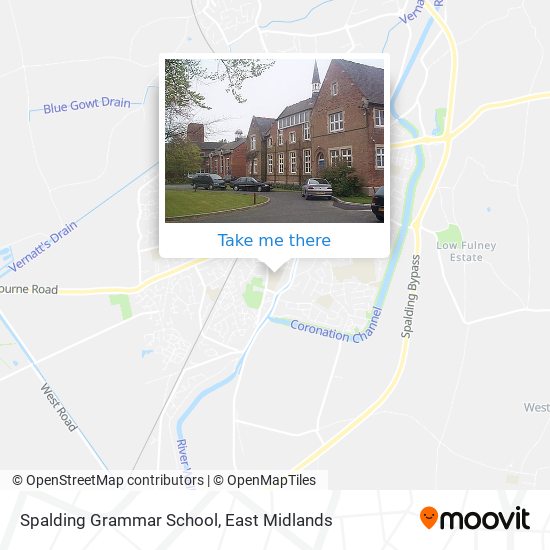 Spalding Grammar School map