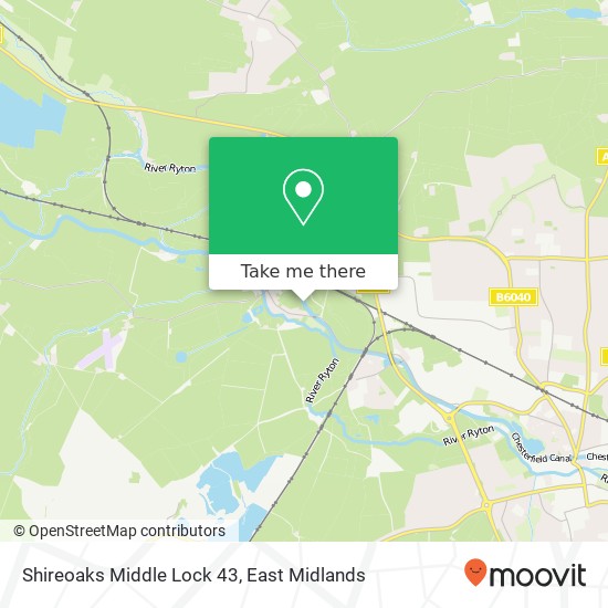 Shireoaks Middle Lock 43 map