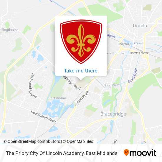 The Priory City Of Lincoln Academy map