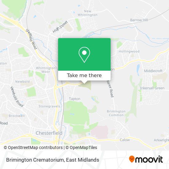 Brimington Crematorium map