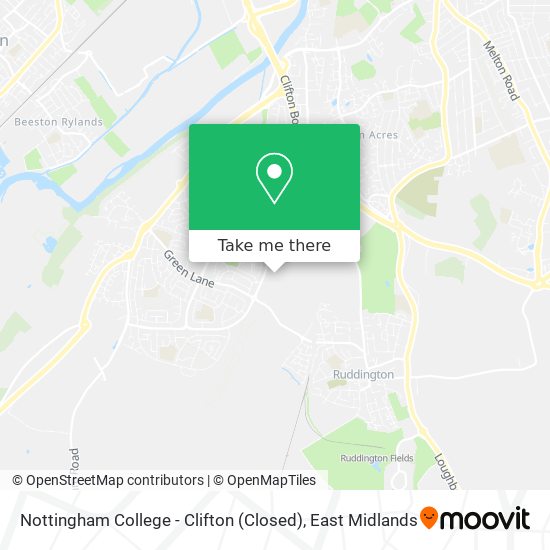 Nottingham College - Clifton (Closed) map