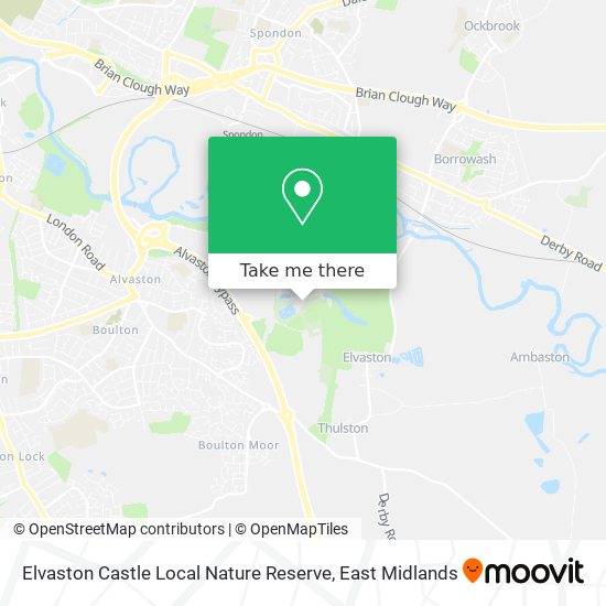 Elvaston Castle Local Nature Reserve map