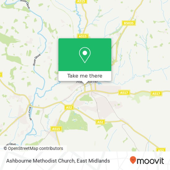 Ashbourne Methodist Church map