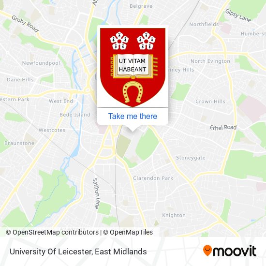 University Of Leicester map