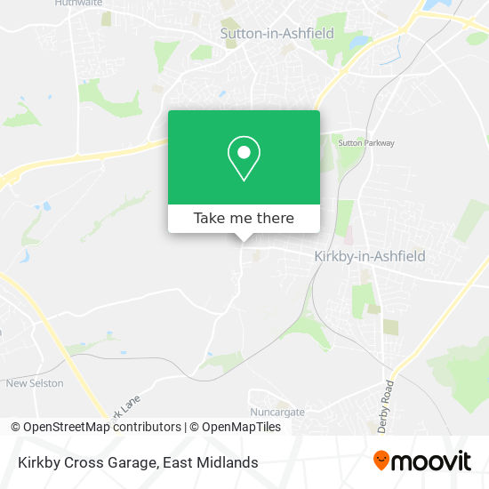Kirkby Cross Garage map