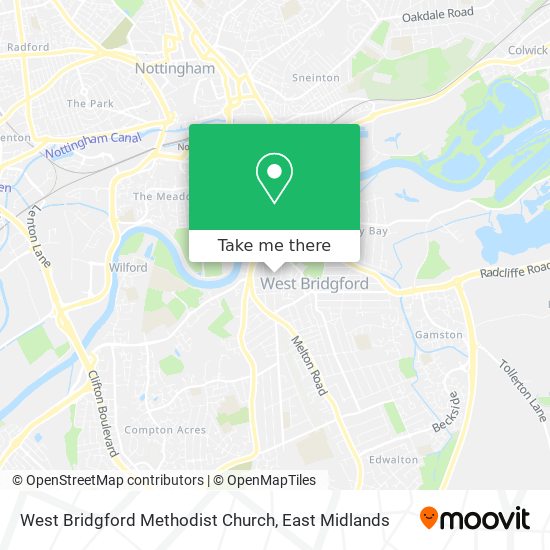 West Bridgford Methodist Church map