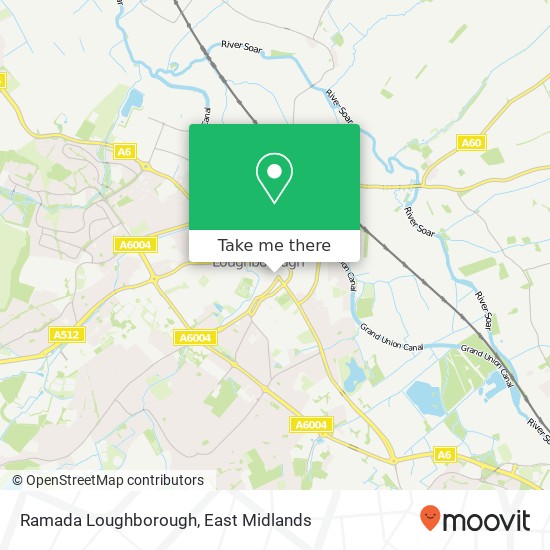 Ramada Loughborough map