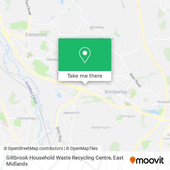 Giltbrook Household Waste Recycling Centre map