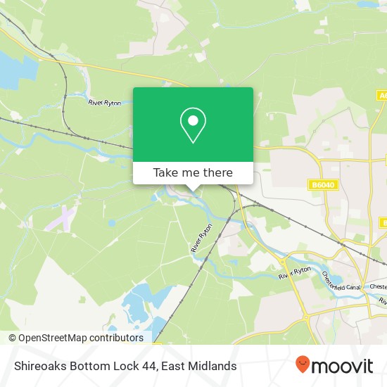 Shireoaks Bottom Lock 44 map