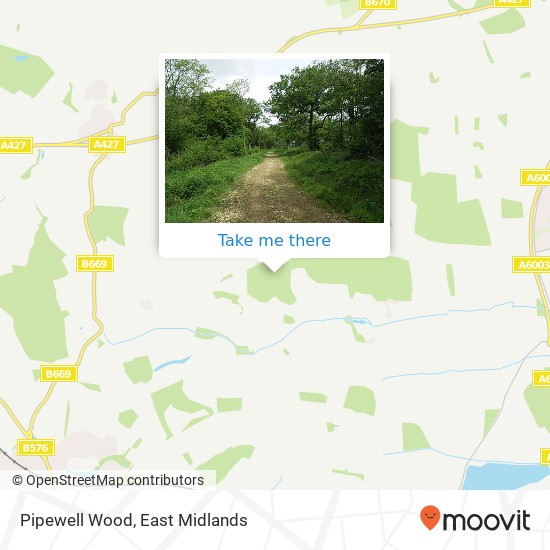 Pipewell Wood map