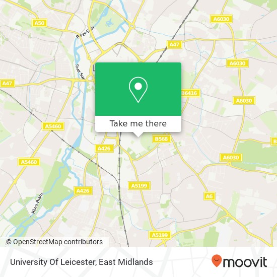 University Of Leicester map