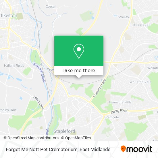 Forget Me Nott Pet Crematorium map