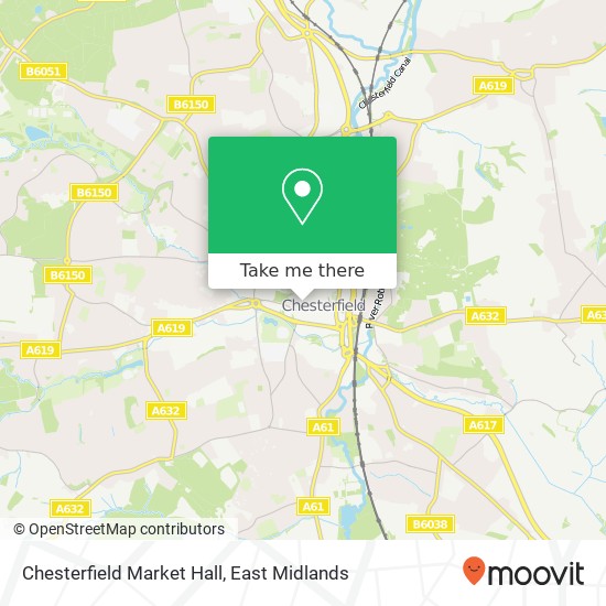 Chesterfield Market Hall map
