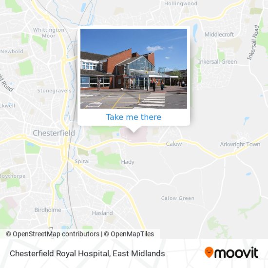 Chesterfield Royal Hospital map