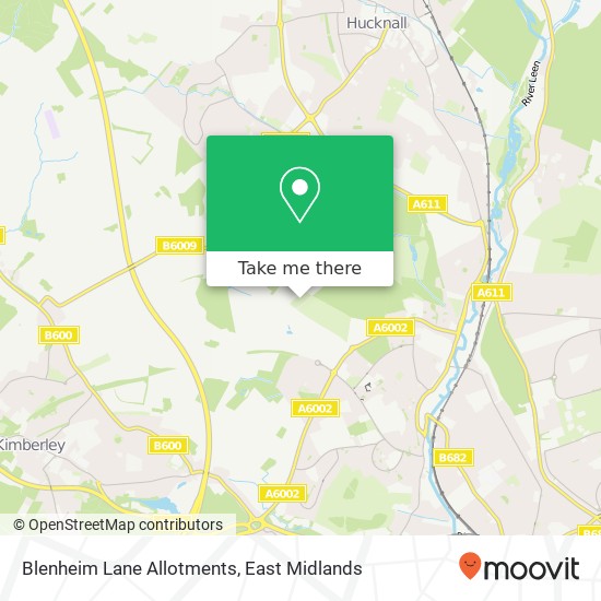 Blenheim Lane Allotments map