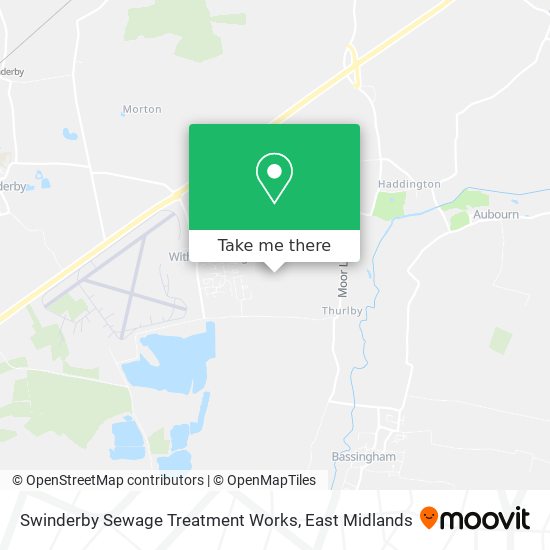 Swinderby Sewage Treatment Works map