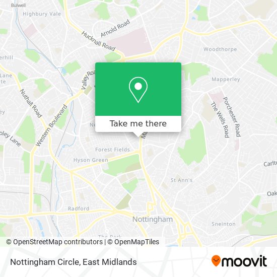 Nottingham Circle map