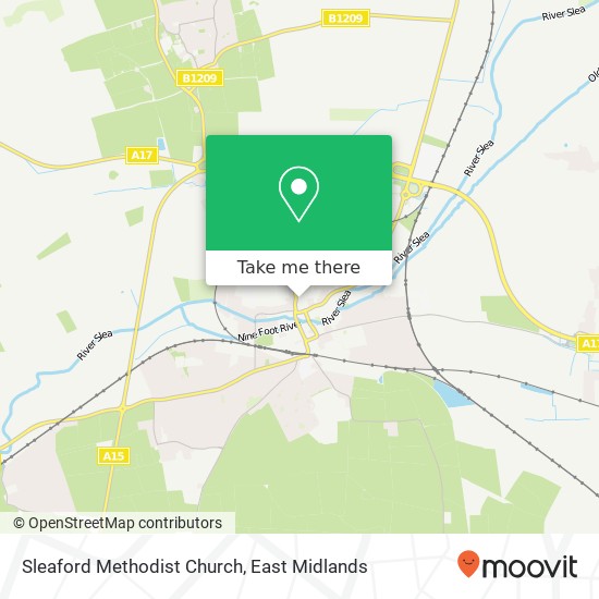 Sleaford Methodist Church map