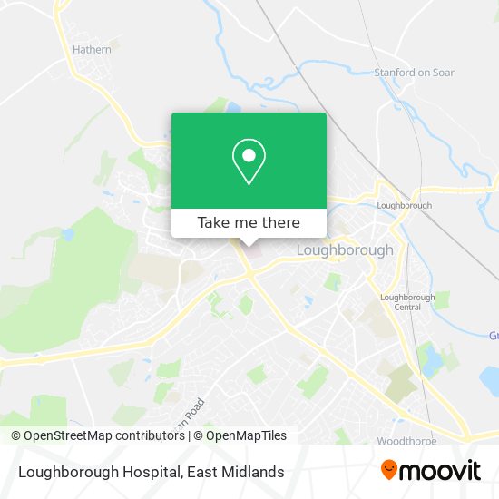 Loughborough Hospital map
