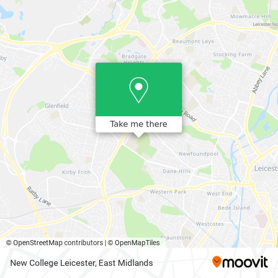 New College Leicester map