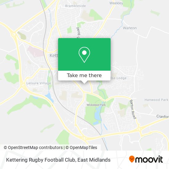 Kettering Rugby Football Club map