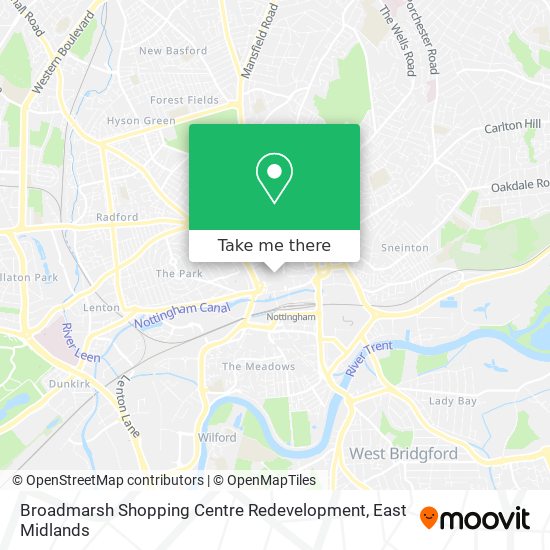 Broadmarsh Shopping Centre Redevelopment map