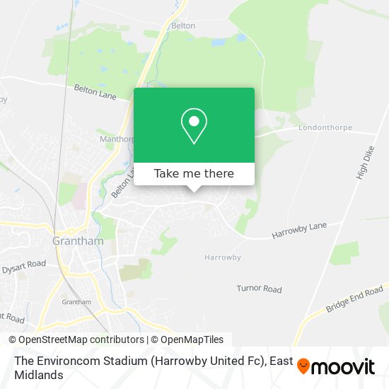 The Environcom Stadium (Harrowby United Fc) map