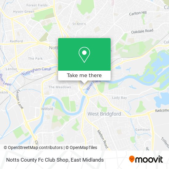 Notts County Fc Club Shop map