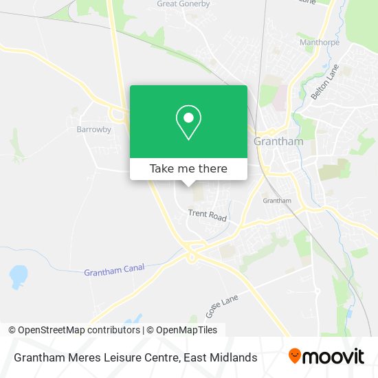 Grantham Meres Leisure Centre map