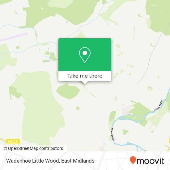 Wadenhoe Little Wood map