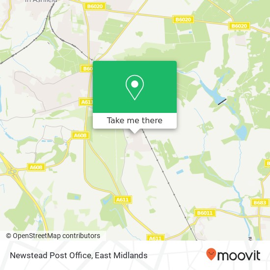 Newstead Post Office map